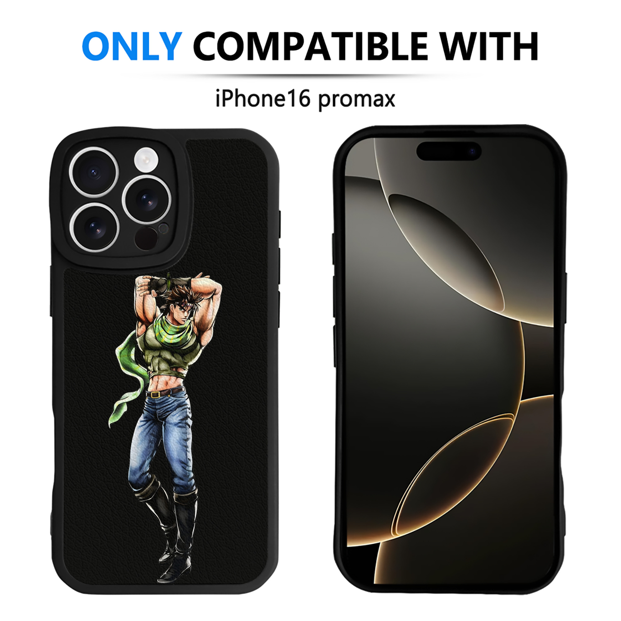 （画像用） ジョジョの奇妙な冒険 ジョセフ?ジョースター JoJo's Bizarre Adventure Joseph Joestar 【iPhone 16シリーズ対応】シリコンスマホケース（レザー調） 材質：シリコン